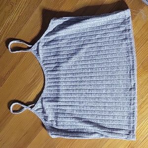 Size XL crop top light gray